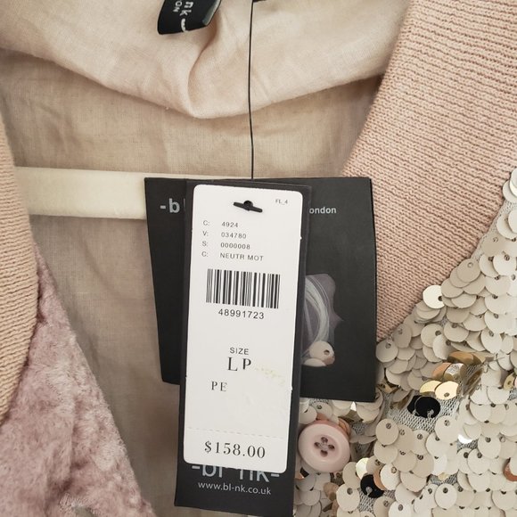NWT - bl-nk London - Kimberly sequin bomber jacket - Picture 5 of 13